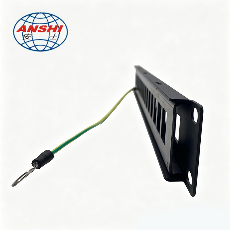 CAT6 CAT5E 19 Inch 16 Port Shielded Patch Panel STP FTP RJ45 Rack Mount Network Distribution Panel