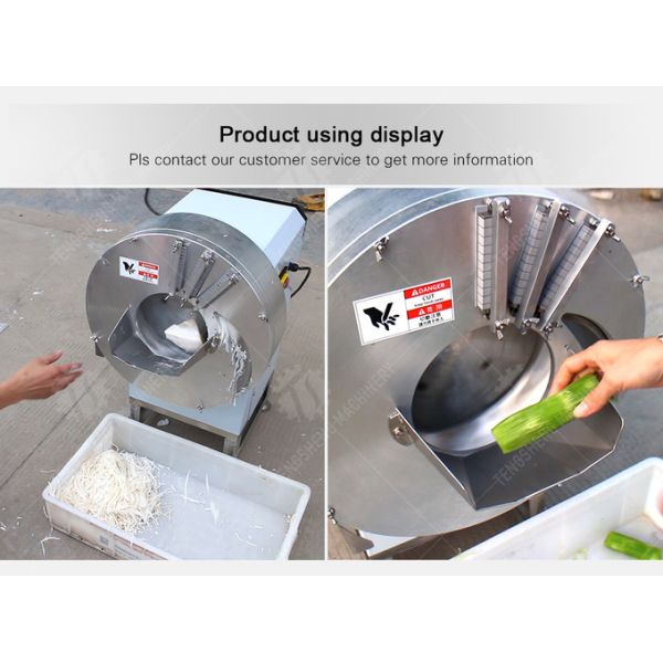 Cafeteria 0.75KW Vegetable Processing Machine Ginger Slicing Equipment