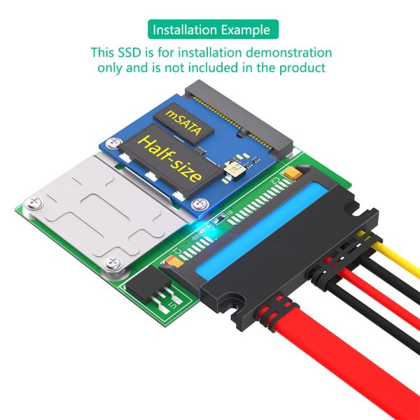 MSATA To SATA III 2.5-inch Adapter With 6Gbps Transmission Suitable For MSATA Full Height And Half Height SSD Expansion Cards