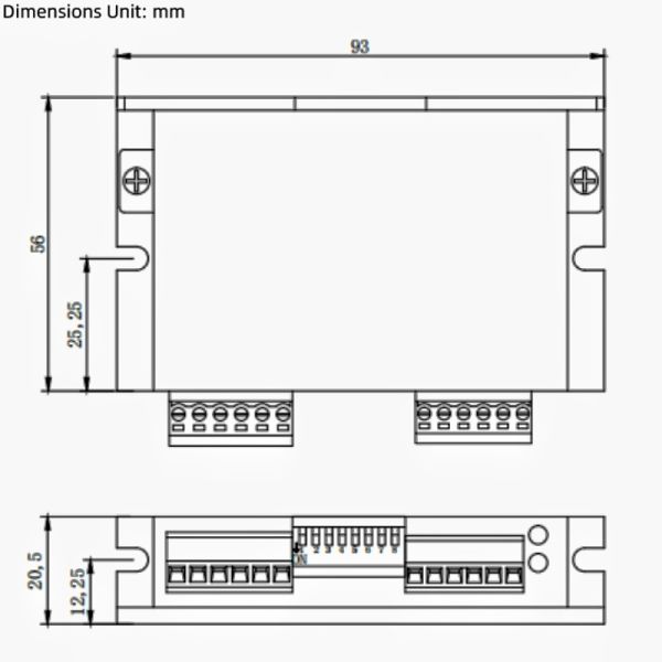 P430 Open Loop 2 Phase Pulse Stepper Motor Driver with DC12-40V and 0.14-3A Current for Nema17 Motors