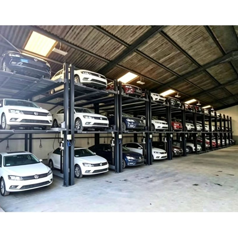 China Hydraulic Driven 3 Level Car Stacker Lift To Maximize Parking Utilization