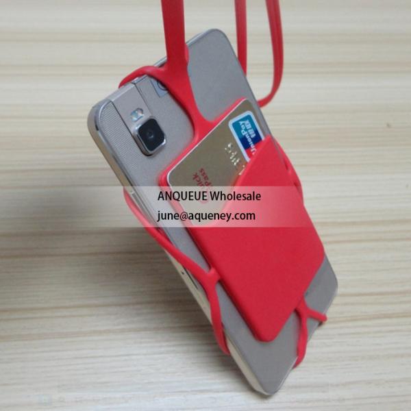OEM/ODM NEW product in 2017 wholesale custom color smart phone card wallet with lanyard
