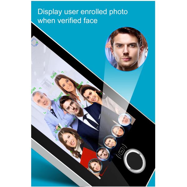 5 Inch Cloud WiFi Network Biometric Scanner Face Recognition Motion Detection ODM Logo Time Attendance System