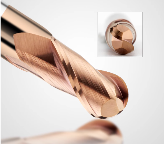 High Precision Ball Nose End Mills Milling Tools For Machining Unalloyed Steels