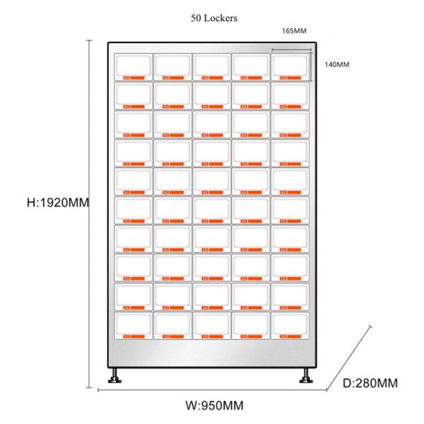 Wifi 4G Network Non Refrigerated Locker Vending Machine Combination Vending Machine