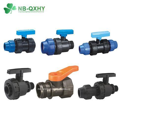 NB-QXHY Plastic Pn16 PP Compression Fitting Fixed Ball Valve for Irrigation System