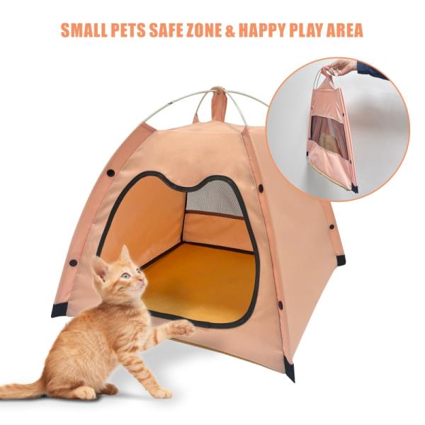 Small Size Foldable Fabric Cat Travel House Multi Purpose Pet Tent