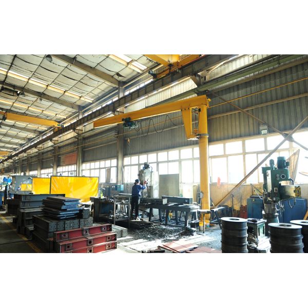 Custom Movable Mini Electric Swinging Arms Floor Mounted Jib Crane with 360° Rotation and Rated Lifting Moment 10-2000KN