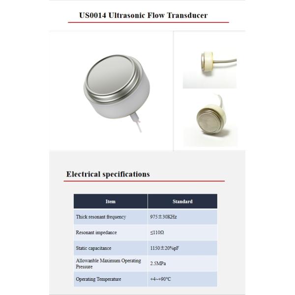 1MHz Piezo Ultrasonic Transducer Stainless Steel Flow Sensor Transducer