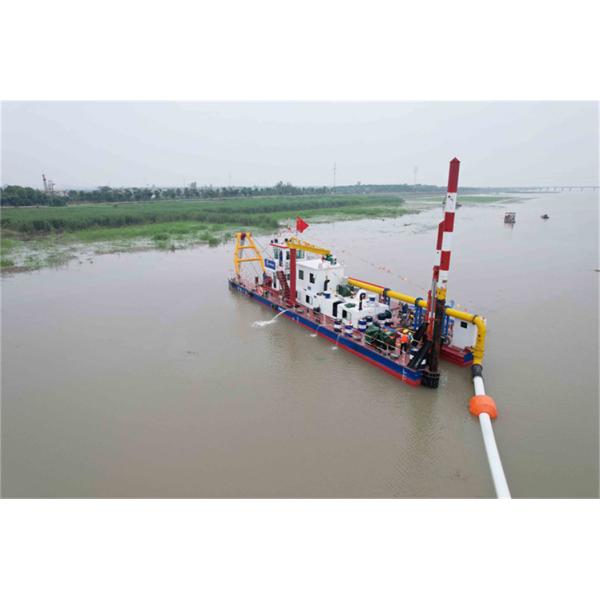 Cutter Suction Dredge Mining Spud Length Of 14.5m And 201 Kw Auxiliary Engine