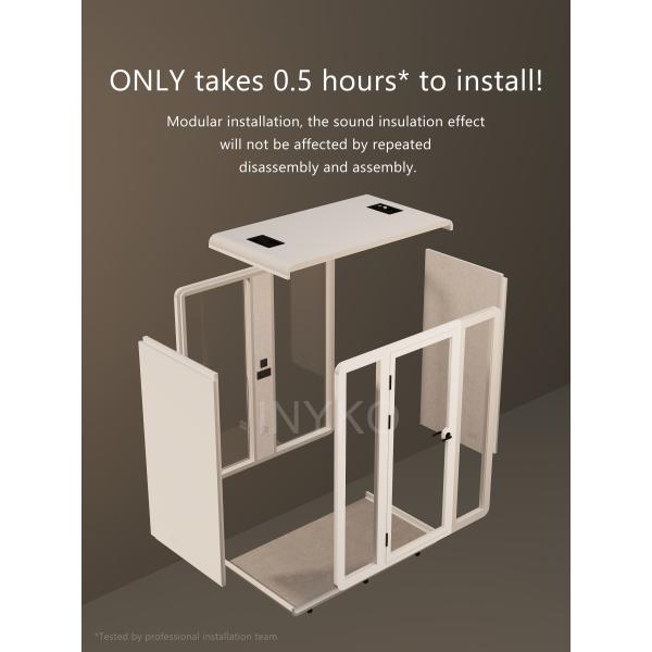 Portable Modular Office Pod with 20-45dB Noise Reduction for Professional Workspaces