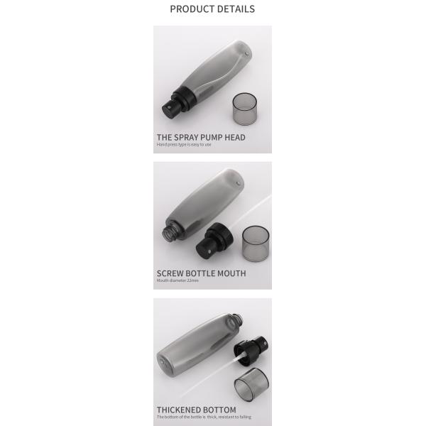 Biodegradable plastic bottle supplier pet cosmetic packaging customised spray bottles