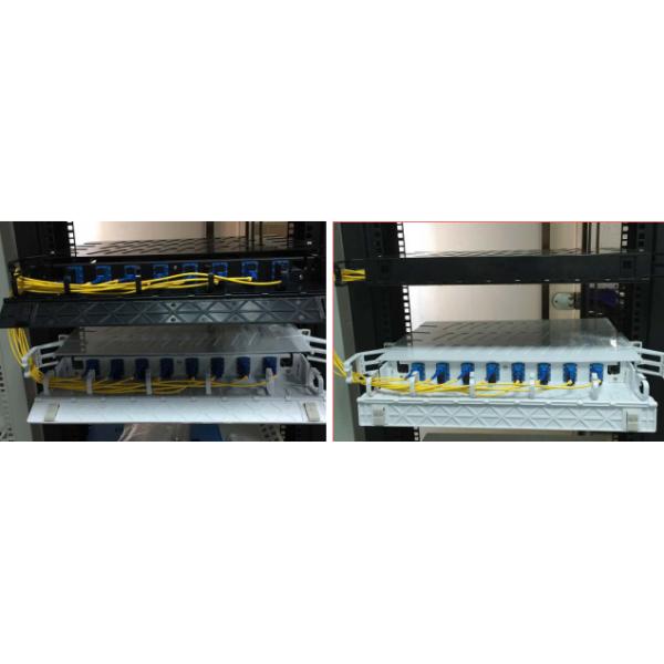 FOBOT Enclosure trays Fiber Optic Cable Patch Panel 19 Inch Sliding Type for Data Center