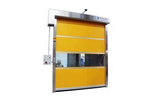 China Colorful PVC High Speed Roll Up Door Stronger Wind Bar In External Area on sale