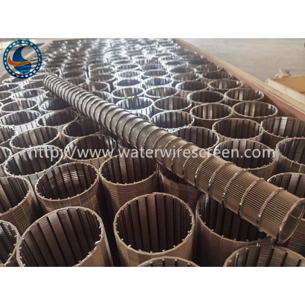 Cylindrical Ss 304 Wedge Wire Screen Pipe Welded From Inside To Outside Filter
