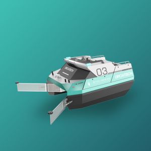 Buy cheap Integrated Unmanned Survey Weed Removal Boat IP55 100kg Load from wholesalers