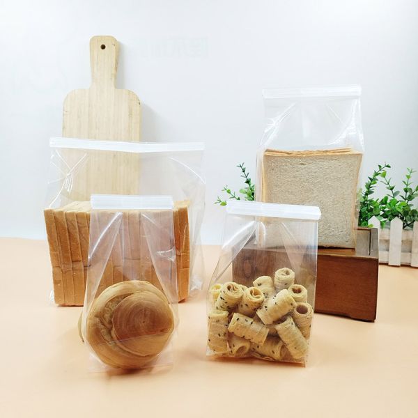 Custom Transparent Bread Bag With Tin Tie For Food Packaging