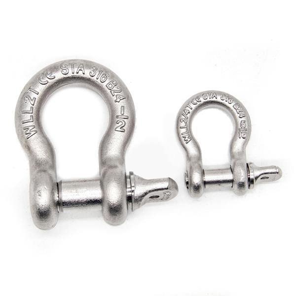 Steel Core Bow Shackle Easy To Install And Maintain Strong Rigging Component Suitable for Heavy Load Handling and Safety