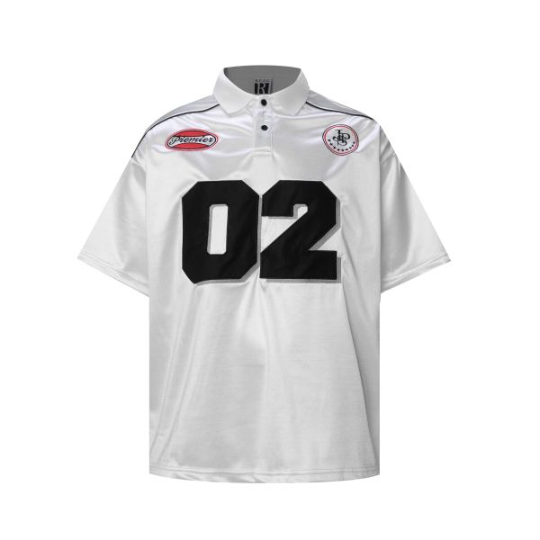Custom 100% Polyester Woven ODM Baseball Short Sleeve Sky Blue Embroidered Breathable Reflective Hip Hop Street Dance T-shirt
