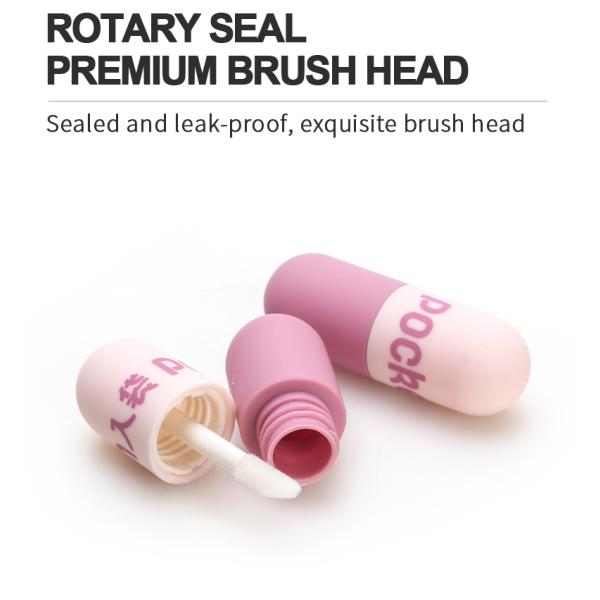 Empty Unique Mini Capsule Shaped Lip Gloss Packaging Cute Rubber Pill Bottle Lipgloss Bottle