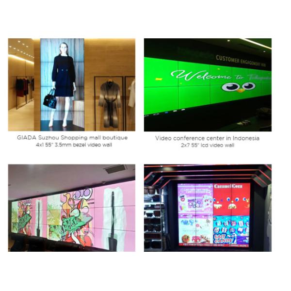 Indoor 4k 3.5mm Bezel Control Room LCD Video Wall With Matrix Control 2x2 3x3 Display Splicing Screener Original Panel