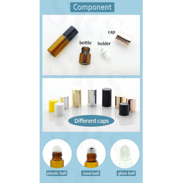 Amber Glass Roll On Bottle