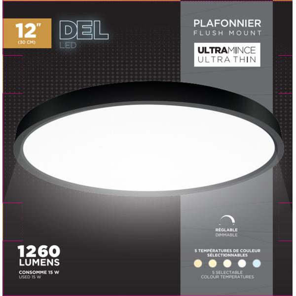 Safety Led Ceiling Light Fixture 16 Inch 20 Watt Adjustable For 5CCT