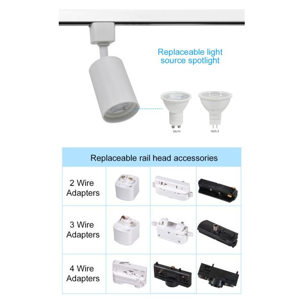 GU10 Track Lamp Housing Led Two Wire Three Wire Four Wire Spotlight Holder