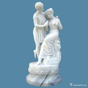 Wholesale Garden Hand Carved Natural Stone Sculpture 180cm White Marble Statue from china suppliers