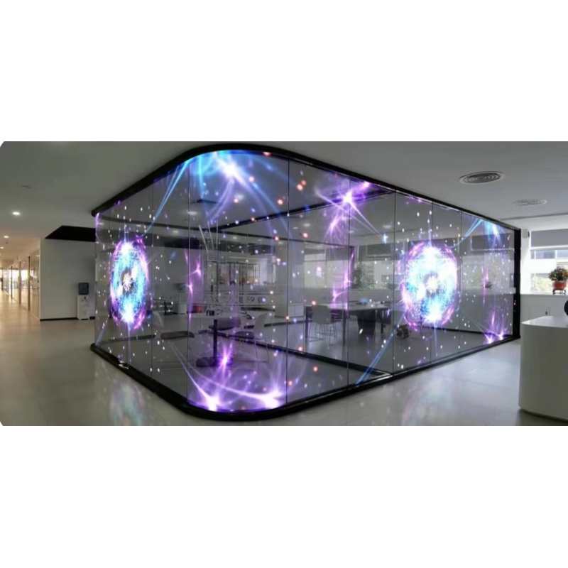 High Transparency Ultra-Thin Adhesive LED Video Wall Holographic LED Display Holographic Invisible Screen