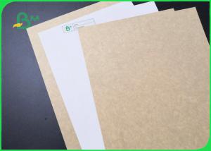 China 325gsm 365gsm White Face Kraft Back Paper For Cake Box Good Folding Resistance on sale