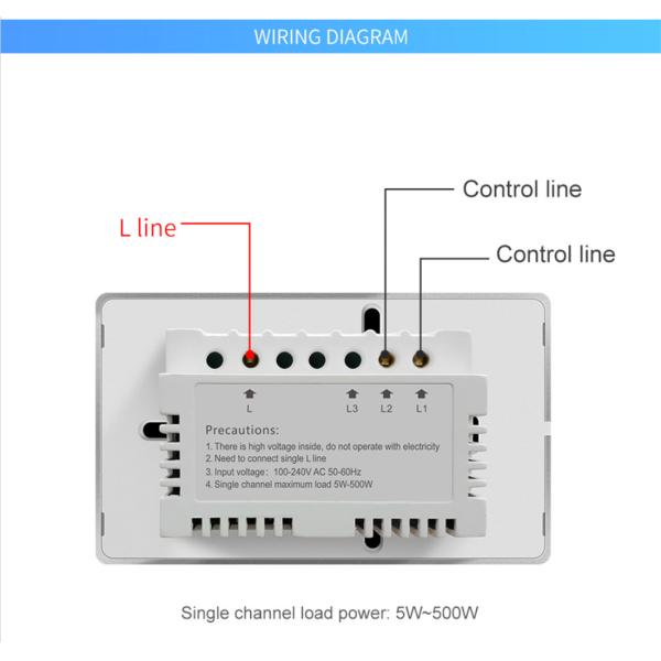 Magnetic Relay Light Switch 2Gang Without N
