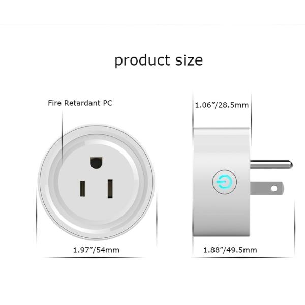 Small Wifi Smart Plug Socket Amazon Echo Assistant Compatible Remote Control Plug