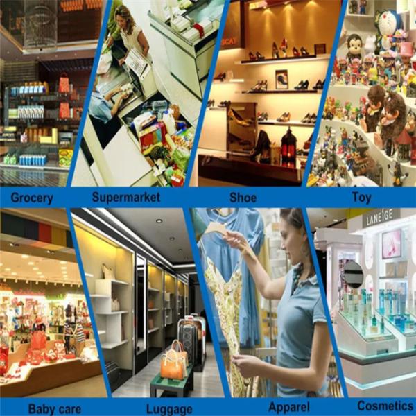 RF Small Square Garment Electronic Shelf Mini Hammer Tag / Durable Barcode Labels