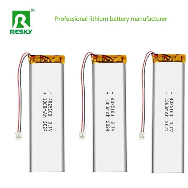 Rechargeable Lithium Ion Batteries 4025100 3.7v 1000mAh 3.7wh Li Polymer Battery Cell