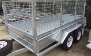 10 X 6 Steel Stock Crate Trailer / Tandem Cage Trailer For Animal Transport