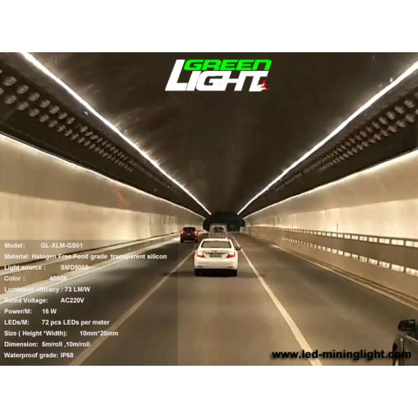 Silicone 2000LUX SMD5050 Flexible Led Strip Lights 16W/M For Tunnel