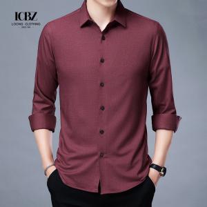 China Men's Cotton Graphic Dress Shirt Button Down Stretch Long Sleeve Short Sleeve for Men on sale