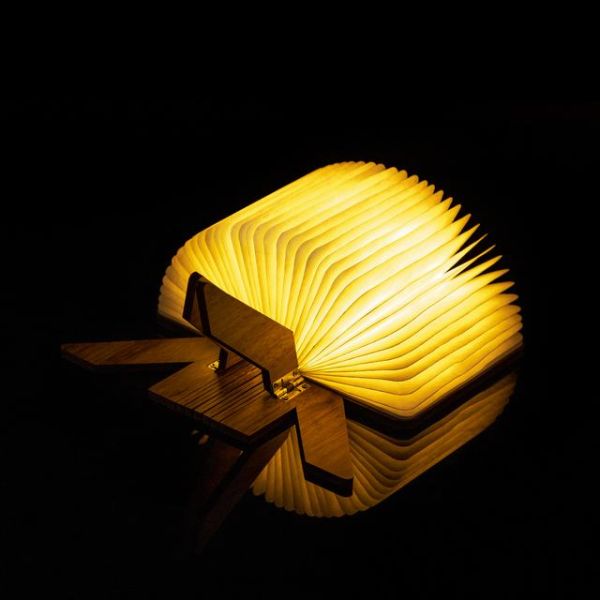 Creative Rechargeable Bedside LED Origami Table Lamp 3D For Indoor Reading