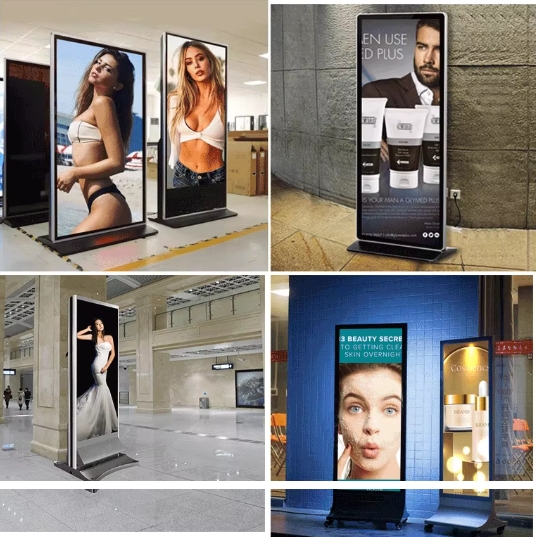Commercial Grade 75 Inch Floor Standing Advertising LCD Player