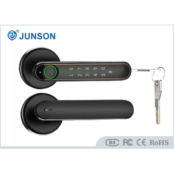 Keyless Electronic Smart Door Lock With Fingeprint Keyboard APP Mechanical Key