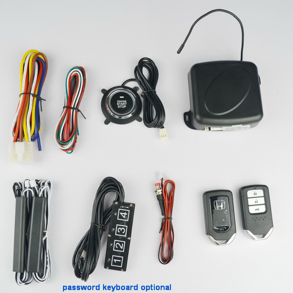 Car Smart button start system Car alarme system with remote controller optional
