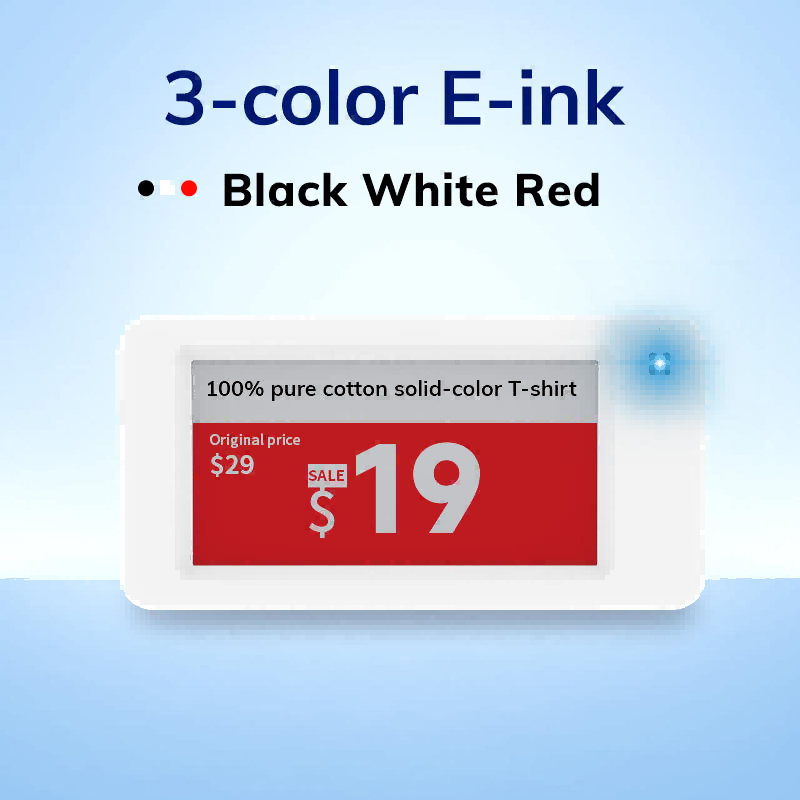 2.66 Inch E-paper Display 152×296 Resolution Black/White/Red 3-Color E-Ink Screen