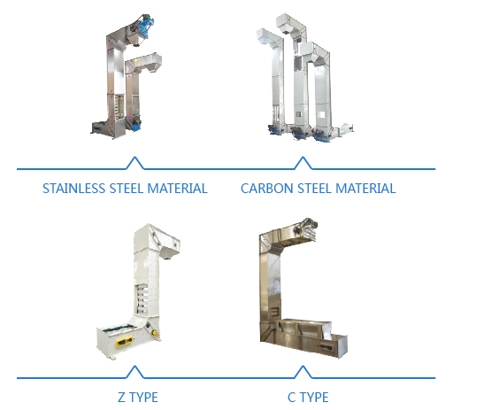 High Efficient Powder Particle Grain Chain Food Grade Mini Z & C Bucket Elevator Machine