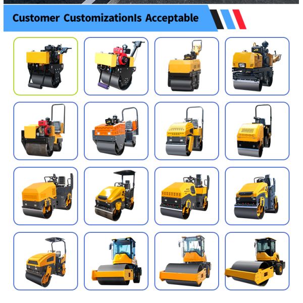Construction Machinery Manufacturer Double Drum Roller Compactor Vibratory Hydraulic Diesel Small Asphalt Roller Machine