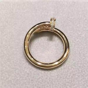 Wholesale 18K Yellow Gold Nail Ring No Gemstone , Simple Gold Ring With Diamond  from china suppliers