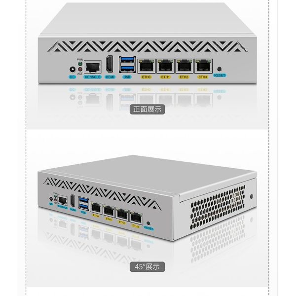 Zynshield 1U Rackmount Redundant Firewall OPNsense PfSense OpenWRT N3160 N3700 4 2.5G LAN