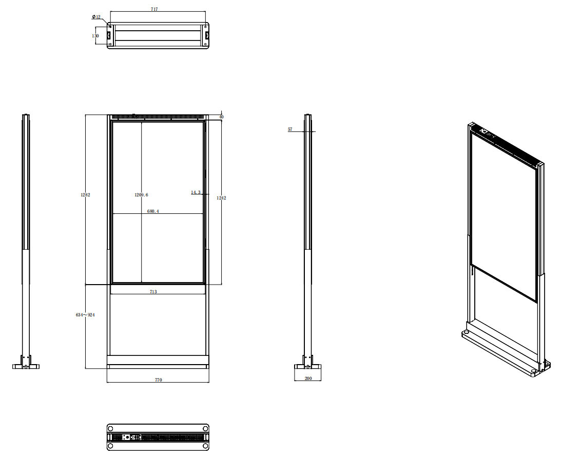 55inch LCD Window Display with OD10 Wide-Range Temp Backlight for Retail Shops Featuring Smart Temperature Control