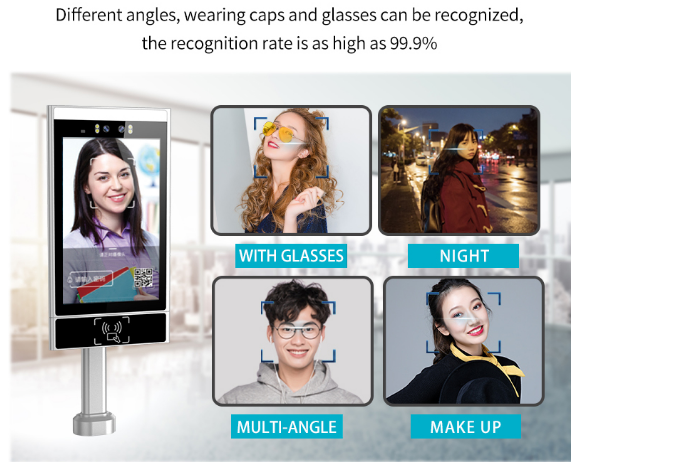 Hospital 8 Inch Android Digital Signage Facial Recognition Sensor Epidemic Prevention Inspection Equipment