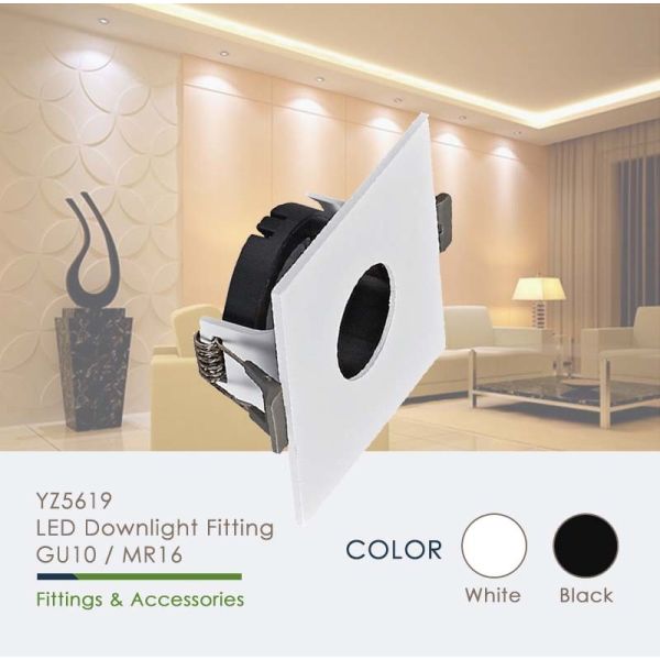 Round Hole Square Mr16 Downlight Housing Oval Shape Project Installation